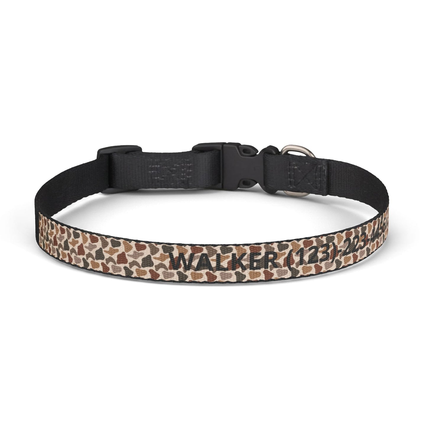 Duck Camo Dog Collar | Custom Name & Phone Number | Durable Snap Collar for Outdoor Dogs