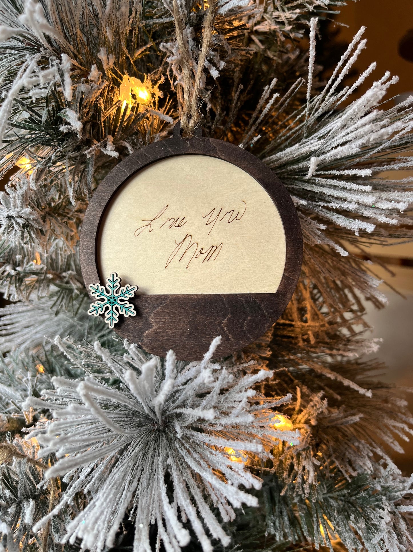 Personalized Handwritten Engraved Ornament