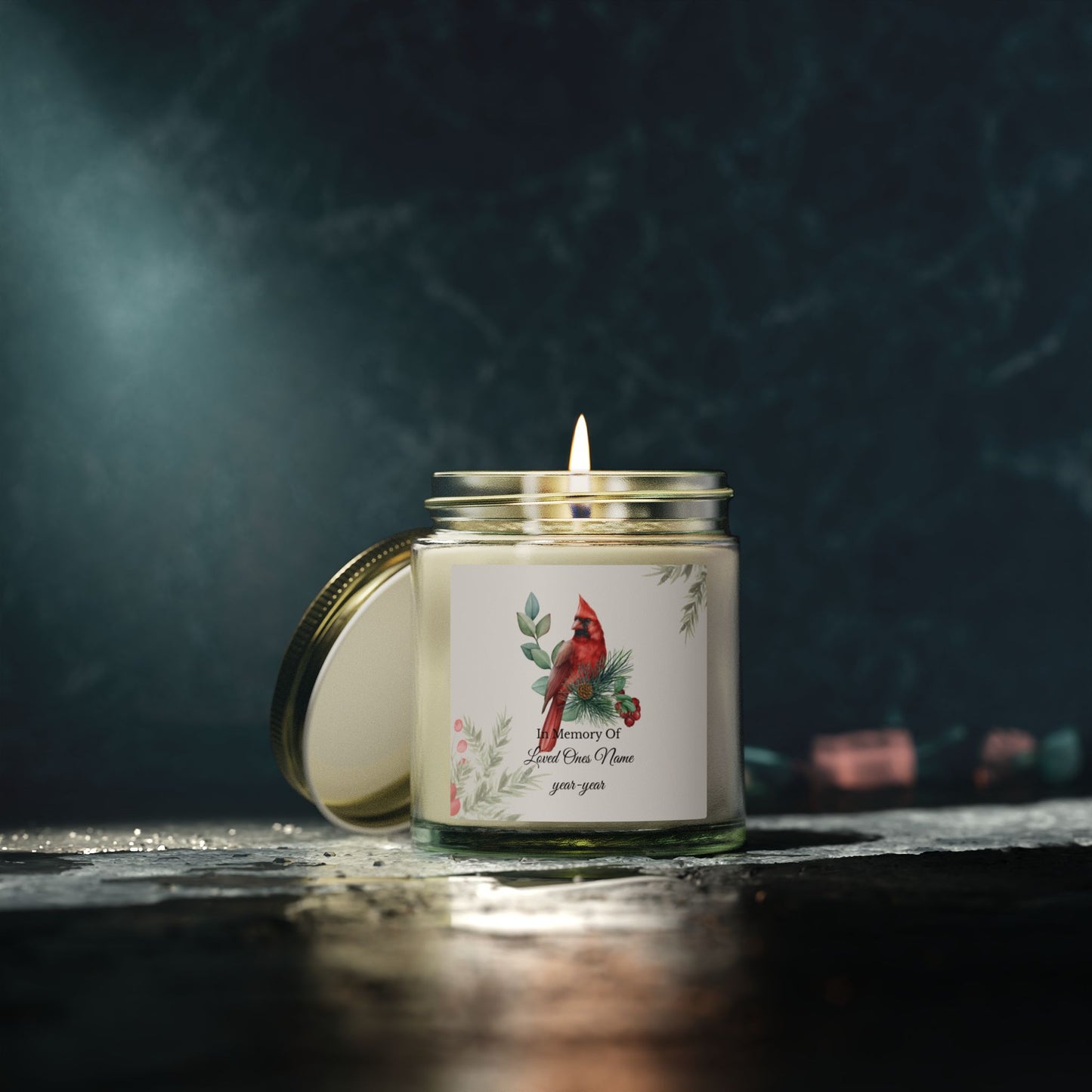 Cardinal Memorial Candle (4oz & 9oz) | Multiple Scents | 2 Colors