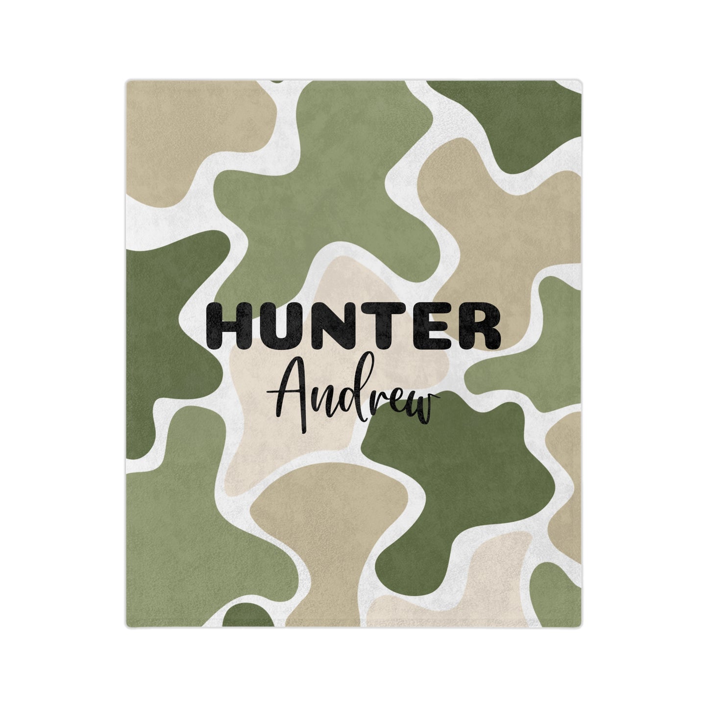 Personalized Camo Microfiber Blanket