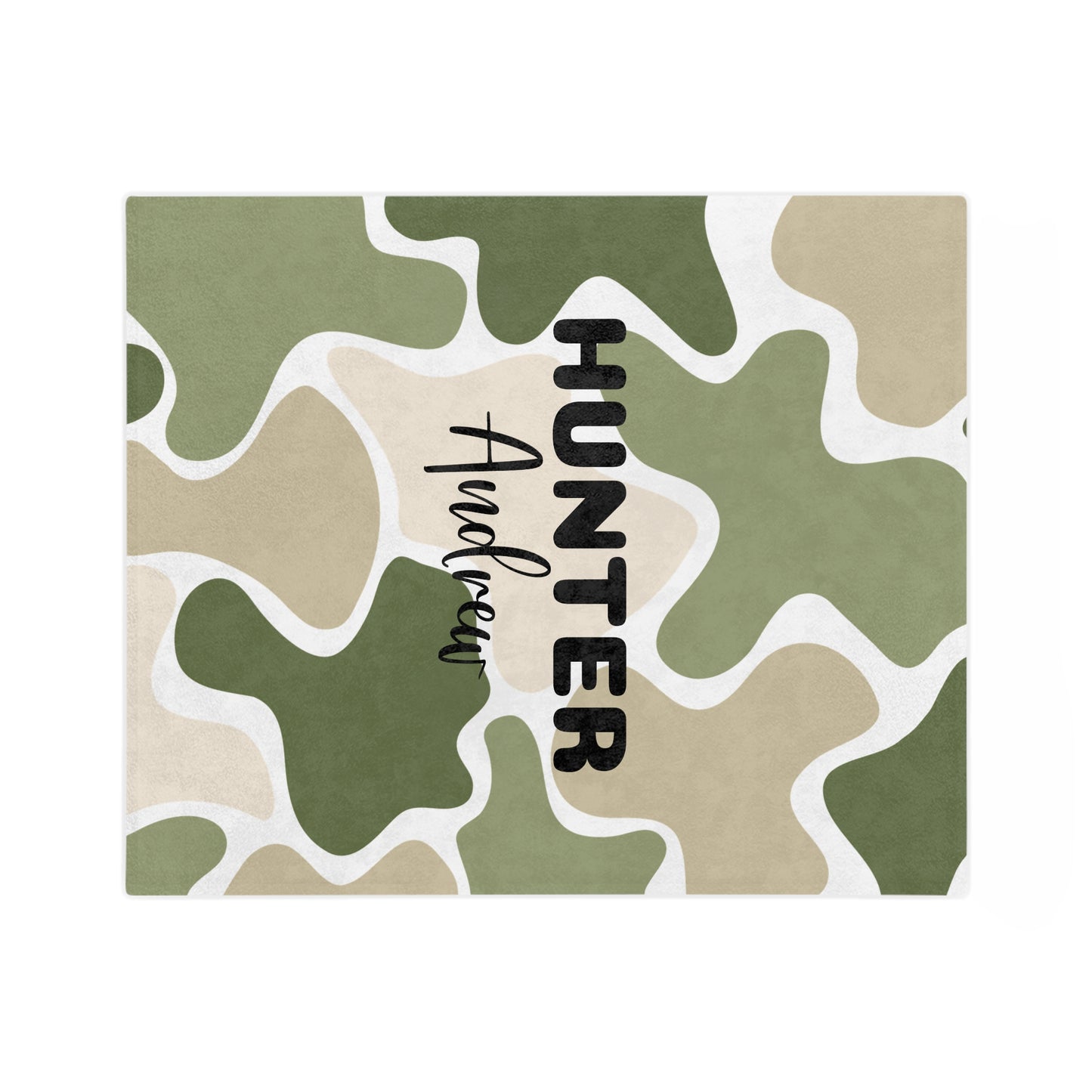 Personalized Camo Microfiber Blanket