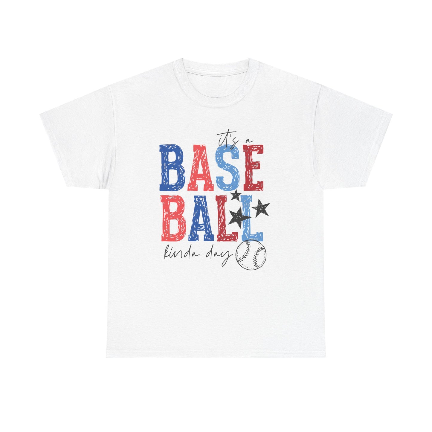 "Baseball Kinda Day" Patriotic Player Tee (Custom Name & Number On Back)