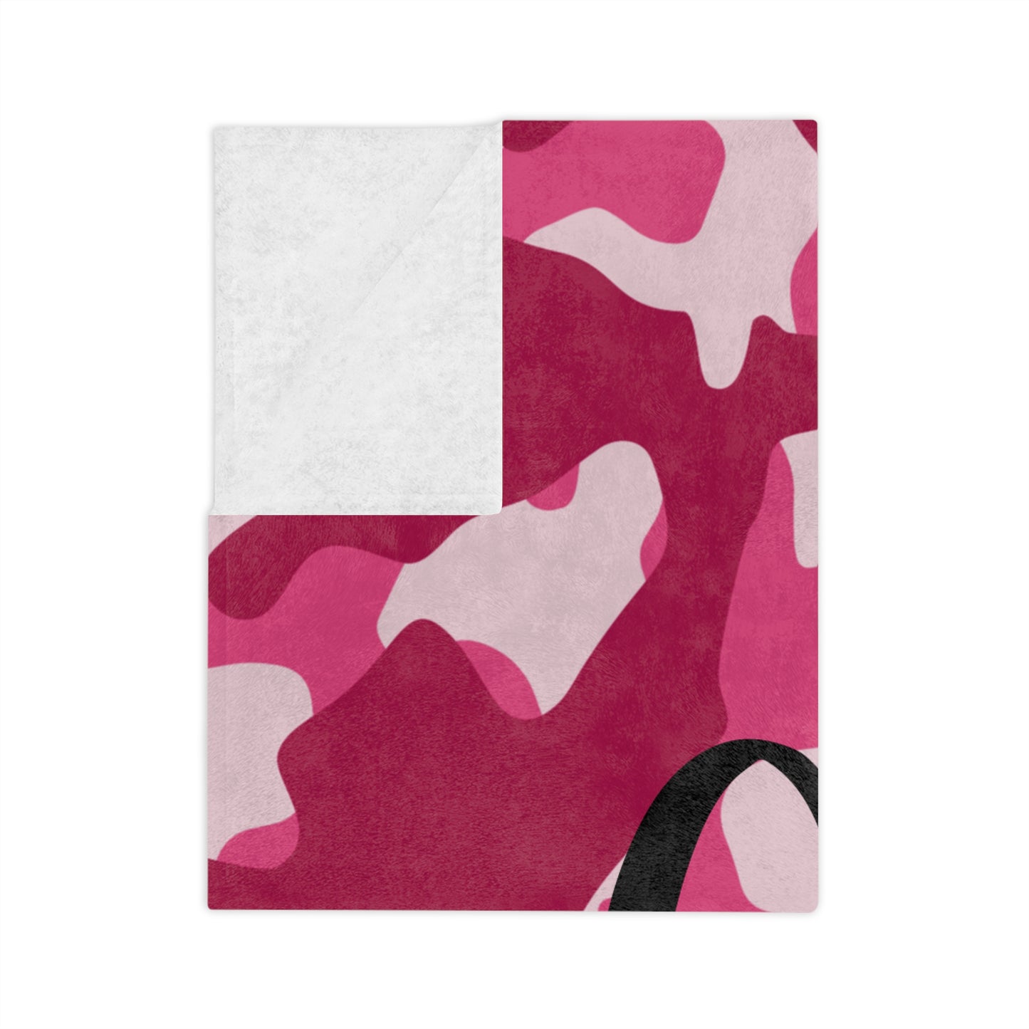 Personalized Pink Camo Velveteen Blanket