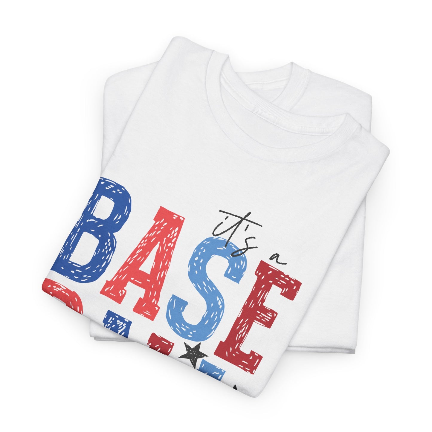 "Baseball Kinda Day" Patriotic Player Tee (Custom Name & Number On Back)