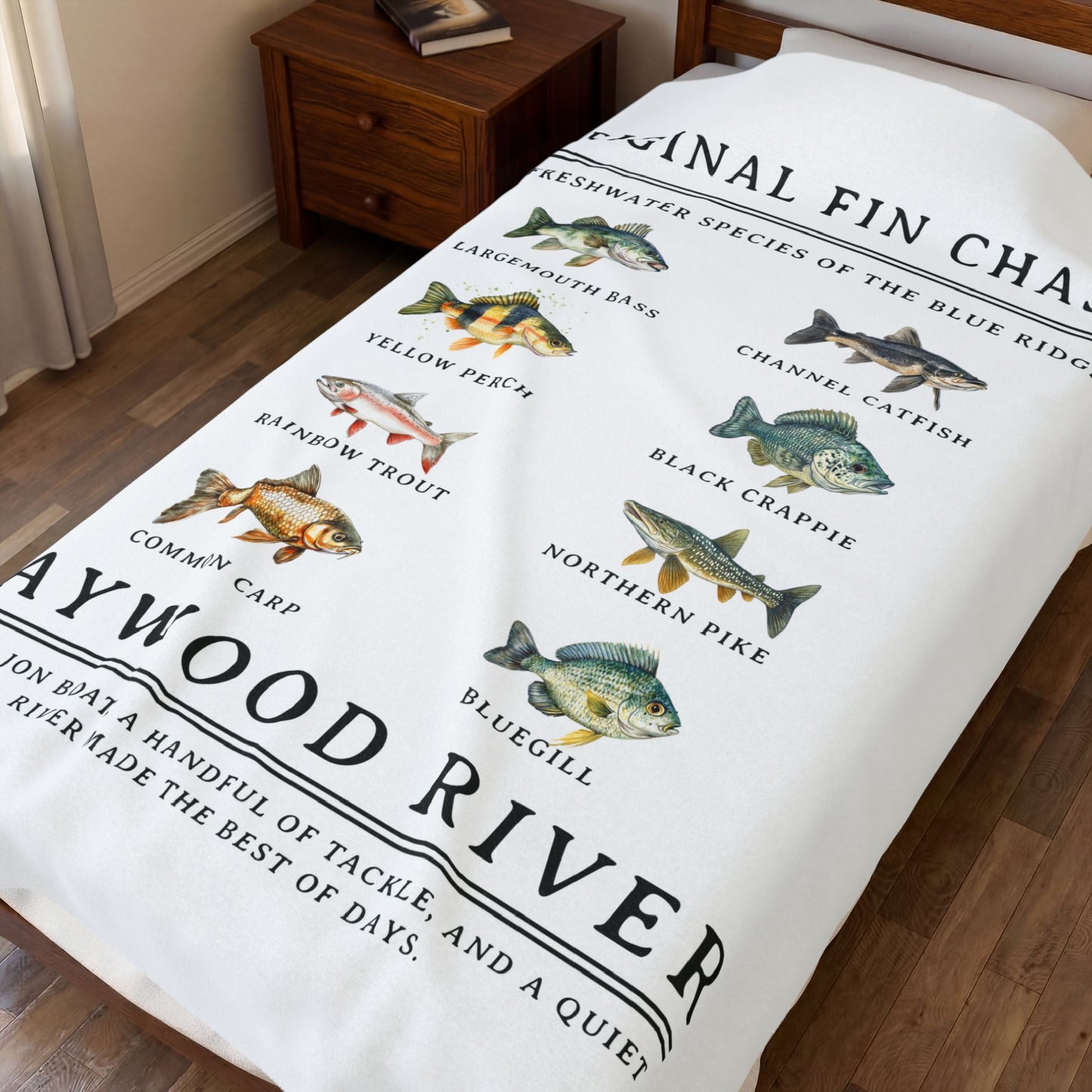 'Original Fin Chaser' Baywood River Fish Species Throw