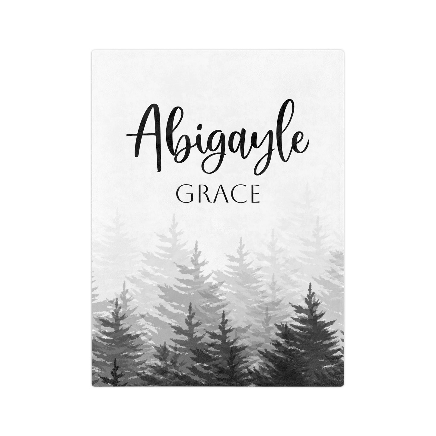 Personalized Forest Name Blanket