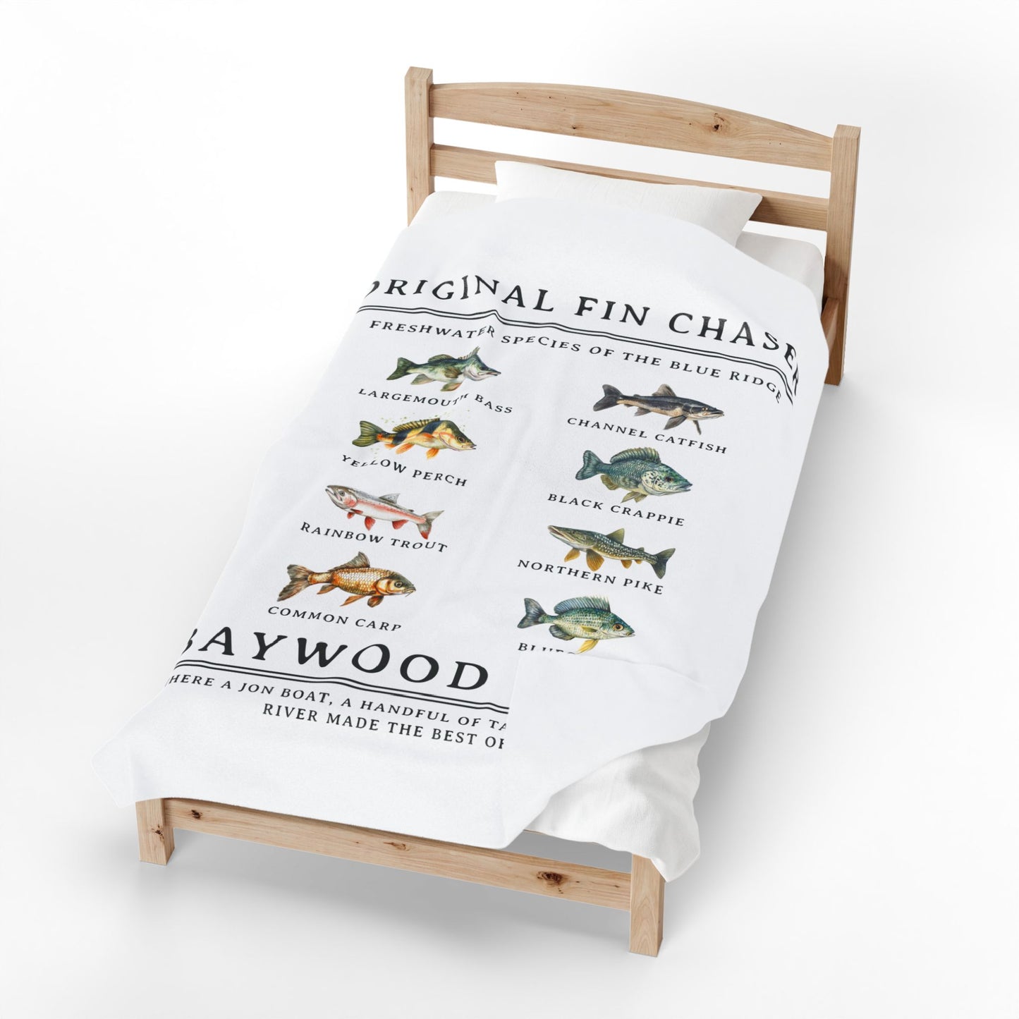 'Original Fin Chaser' Baywood River Fish Species Throw