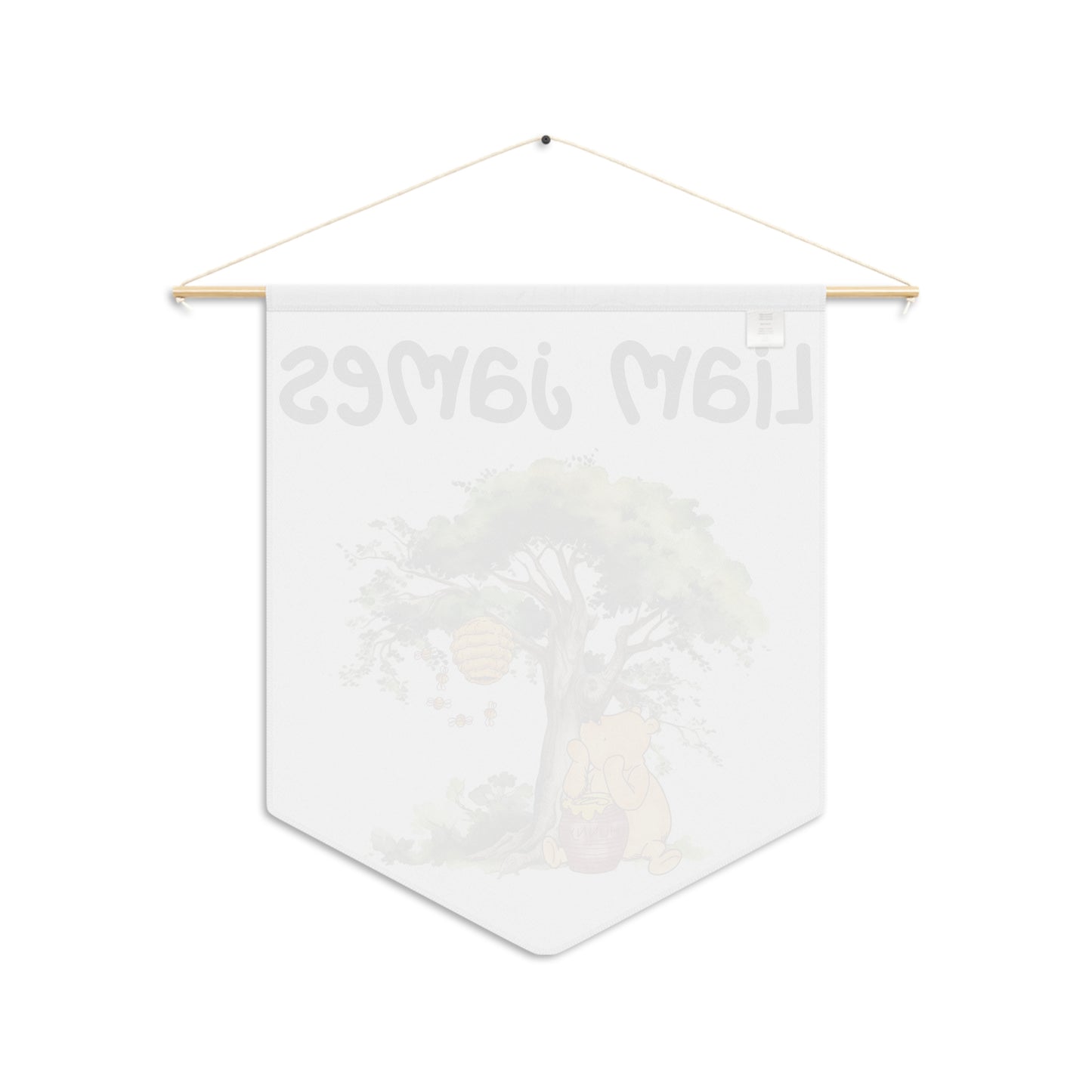 Personalized Nursery Pennant — Classic Pooh & Honey Tree Name Banner