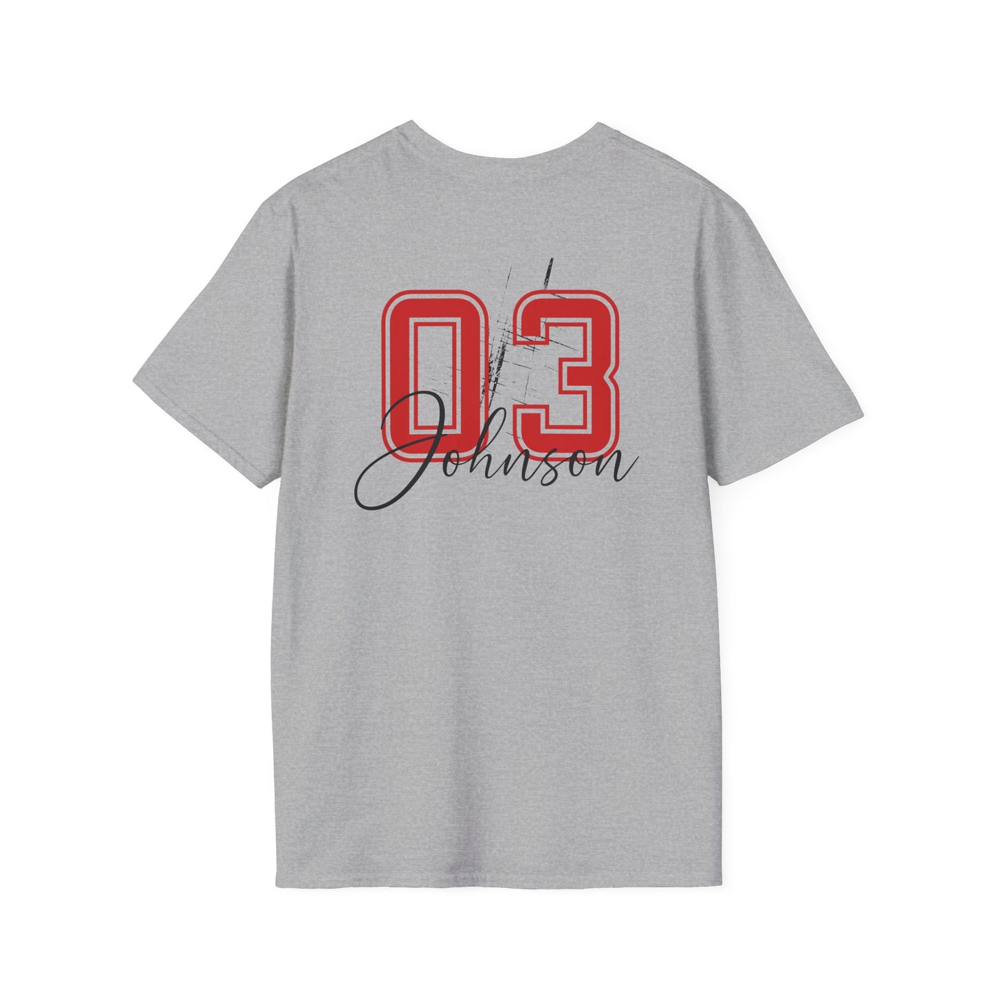 Grunge Baseball Mom T-Shirt – Personalized Jersey Number & Name Back