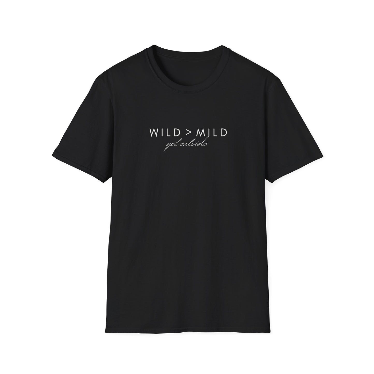Wild > Mild T-Shirt — Minimalist Adventure Graphic Tee