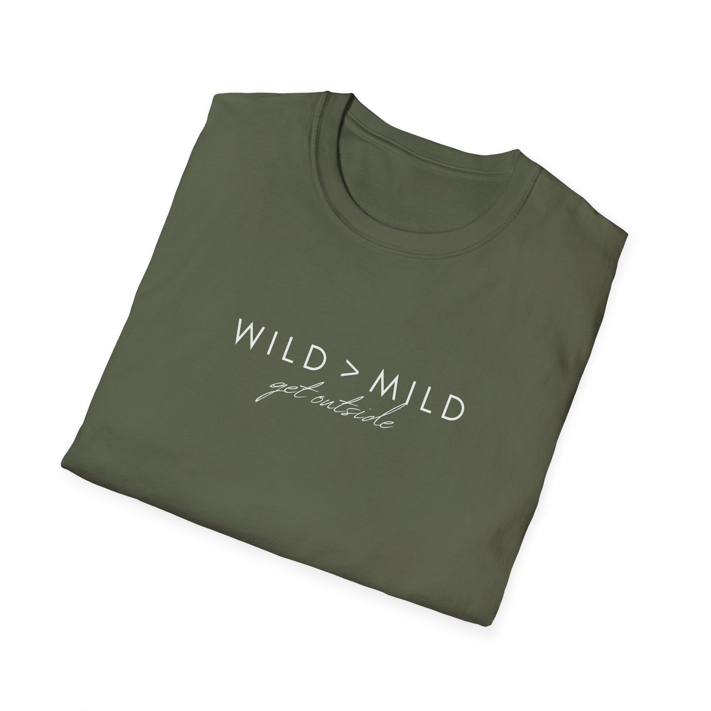 Wild > Mild T-Shirt — Minimalist Adventure Graphic Tee