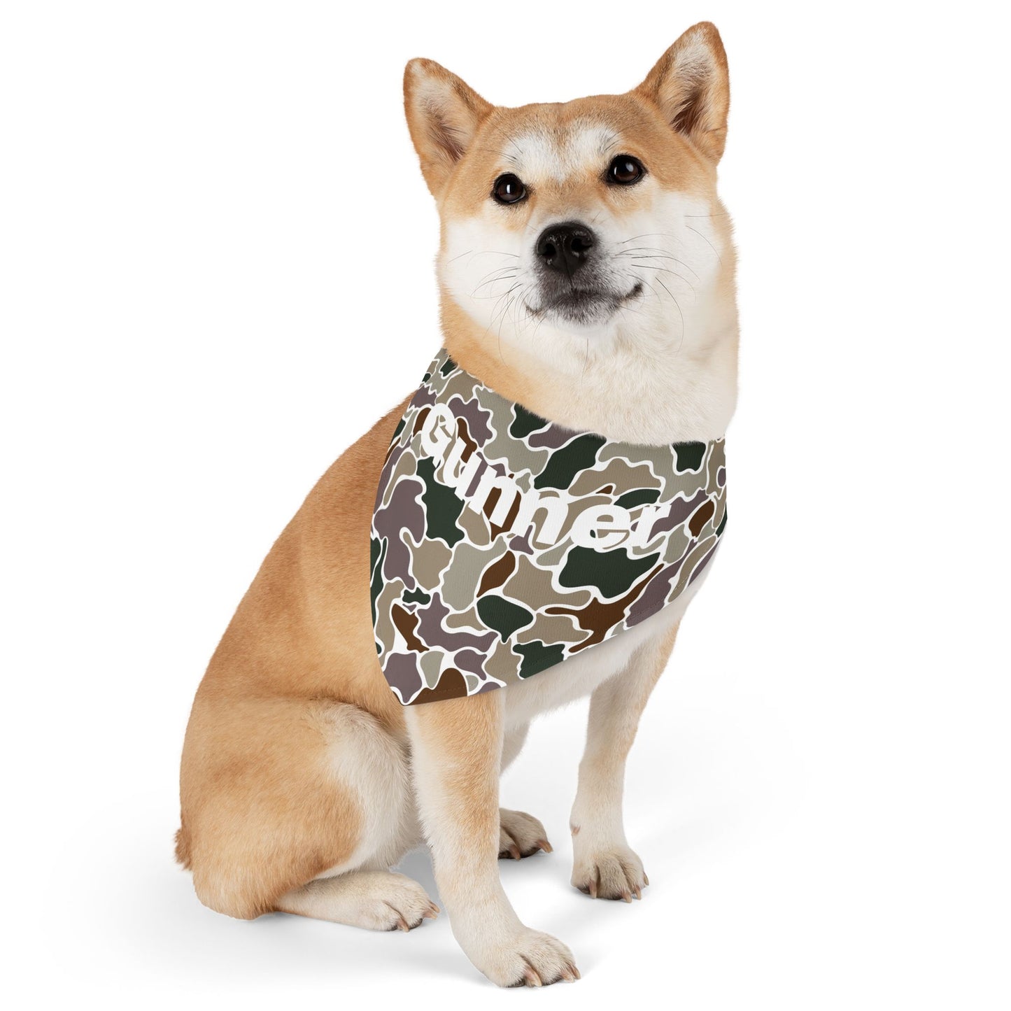 Duck Camo Pet Bandana Collar | Custom Name