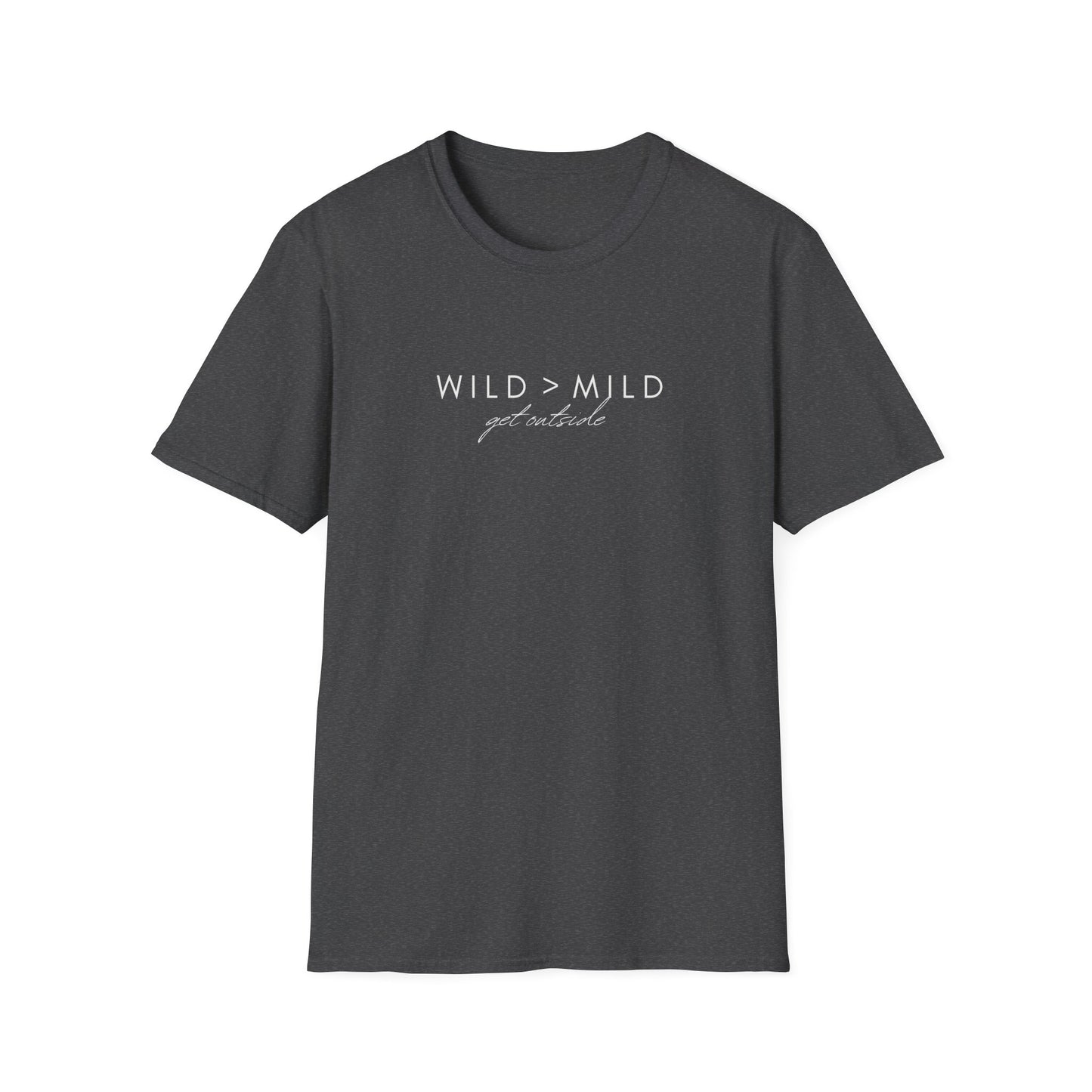 Wild > Mild T-Shirt — Minimalist Adventure Graphic Tee