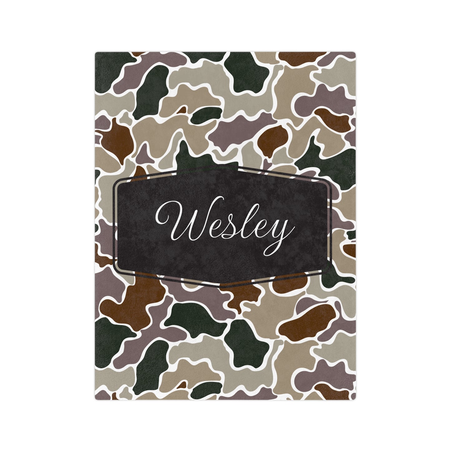 Personalized Camo Microfiber Blanket