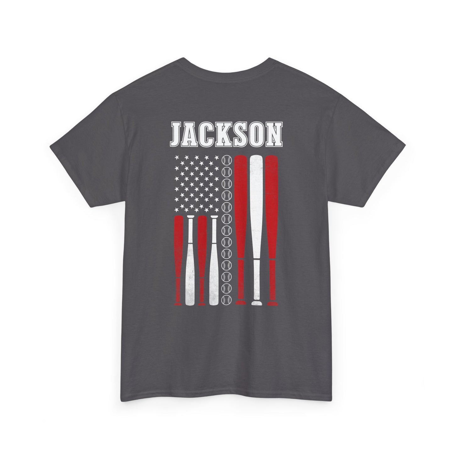 Baseball Team Flag T-Shirt | Personalized Name On Back