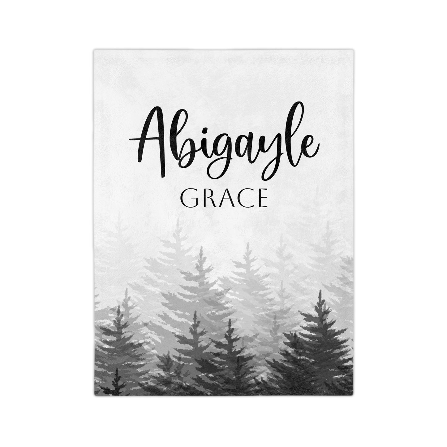 Personalized Forest Name Blanket