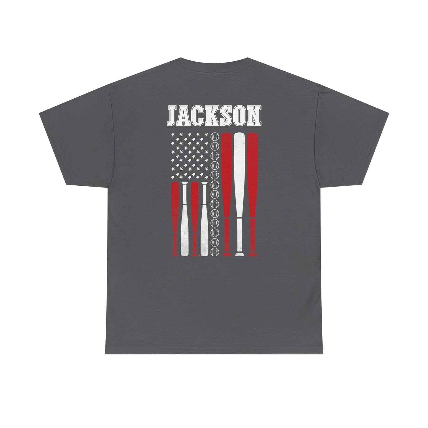 Baseball Team Flag T-Shirt | Personalized Name On Back