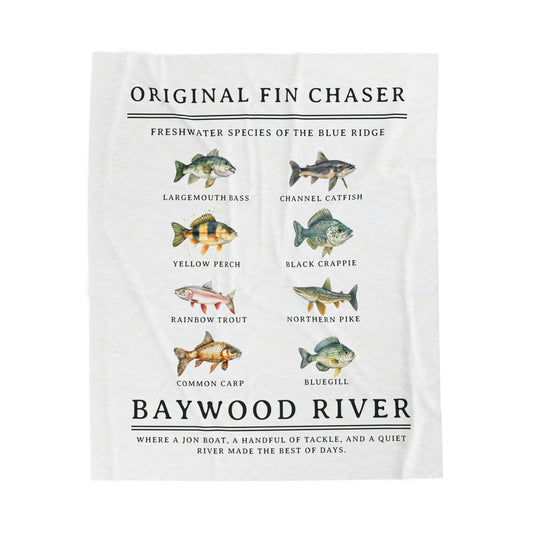 'Original Fin Chaser' Baywood River Fish Species Throw