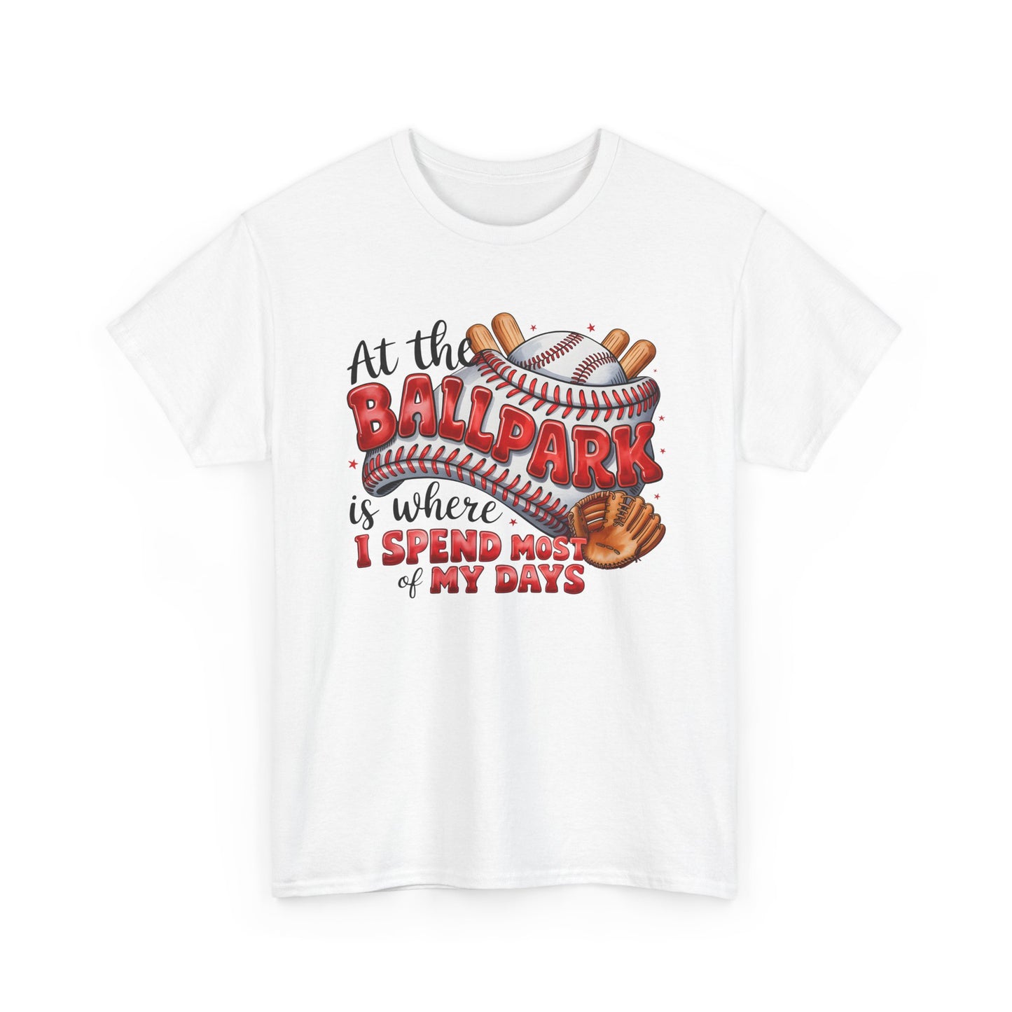 “At the Ballpark is Where I Spend Most of My Days” | Personalized Name & Back Number