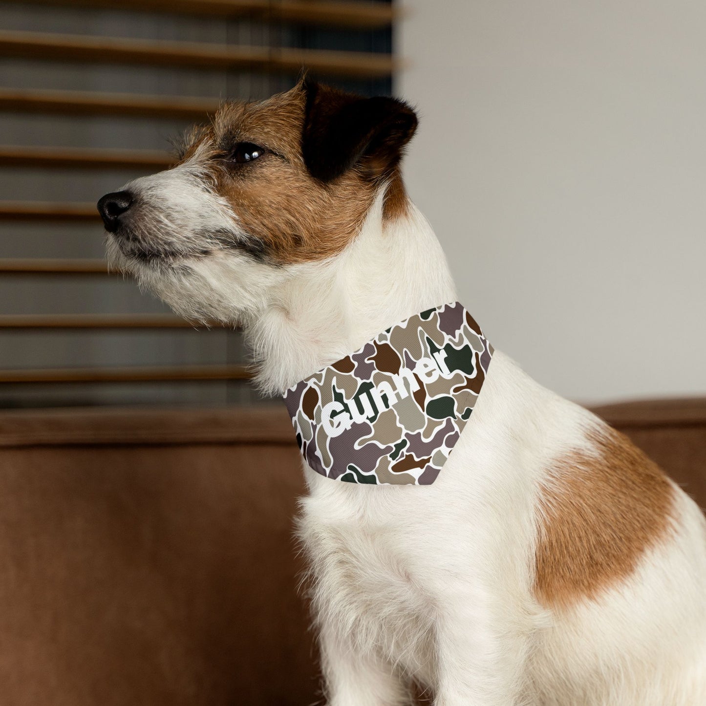 Duck Camo Pet Bandana Collar | Custom Name
