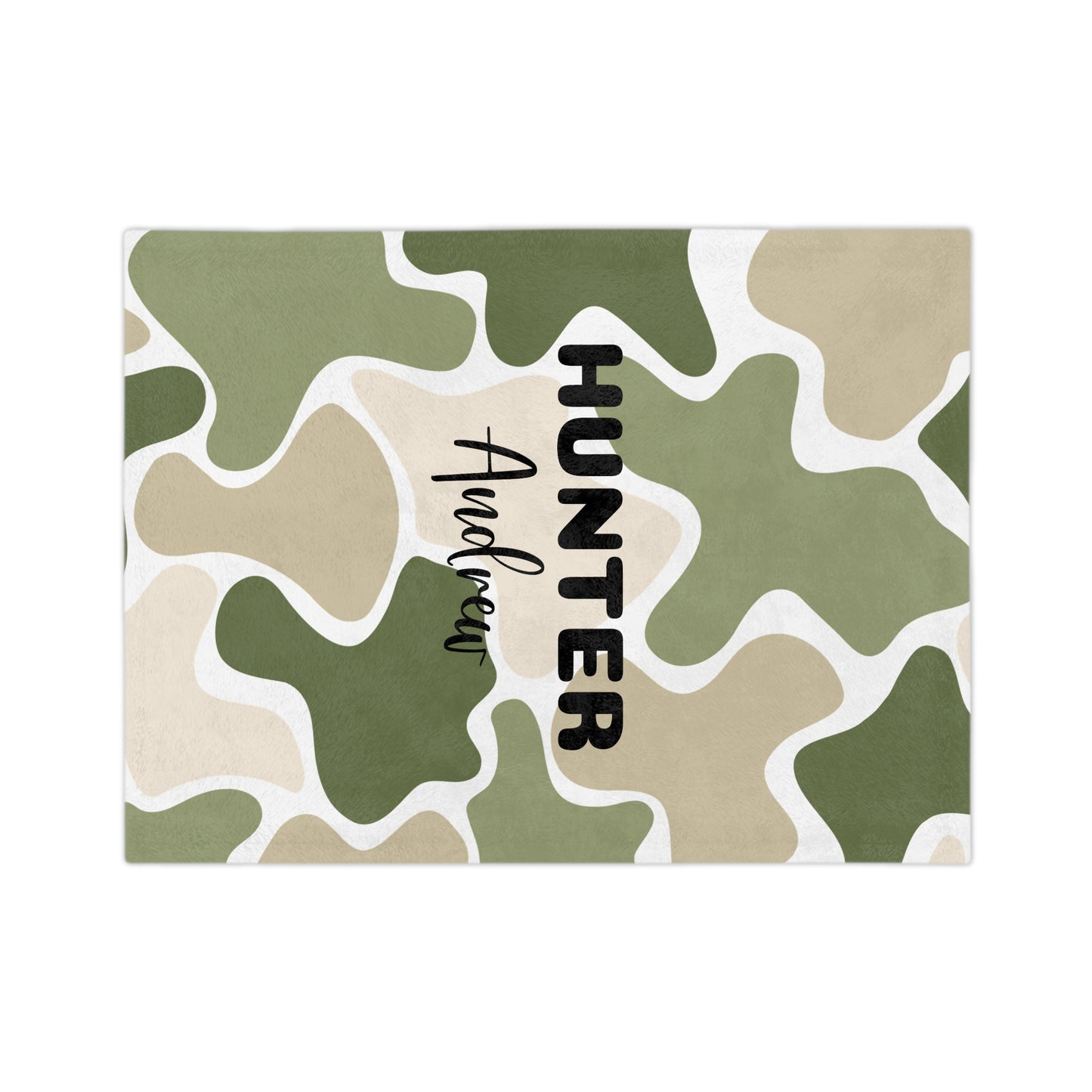 Personalized Camo Microfiber Blanket