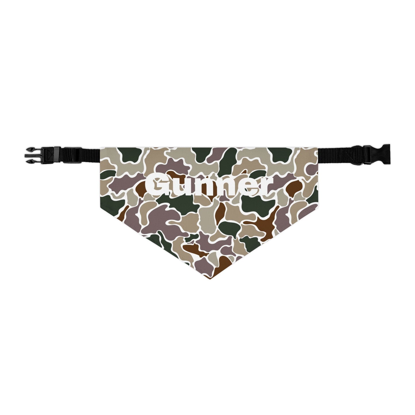 Duck Camo Pet Bandana Collar | Custom Name