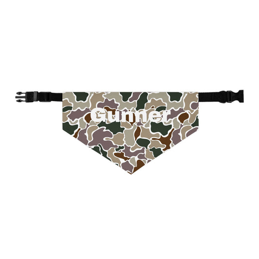 Duck Camo Pet Bandana Collar | Custom Name