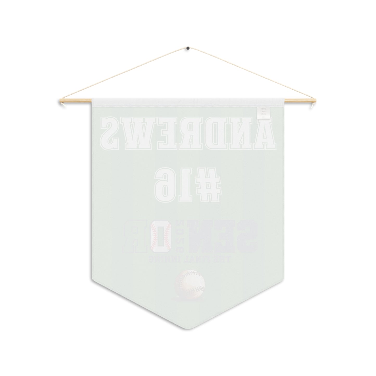 Personalized Baseball Senior 2026 Pennant Banner — Custom Name & Number (The Final Inning)