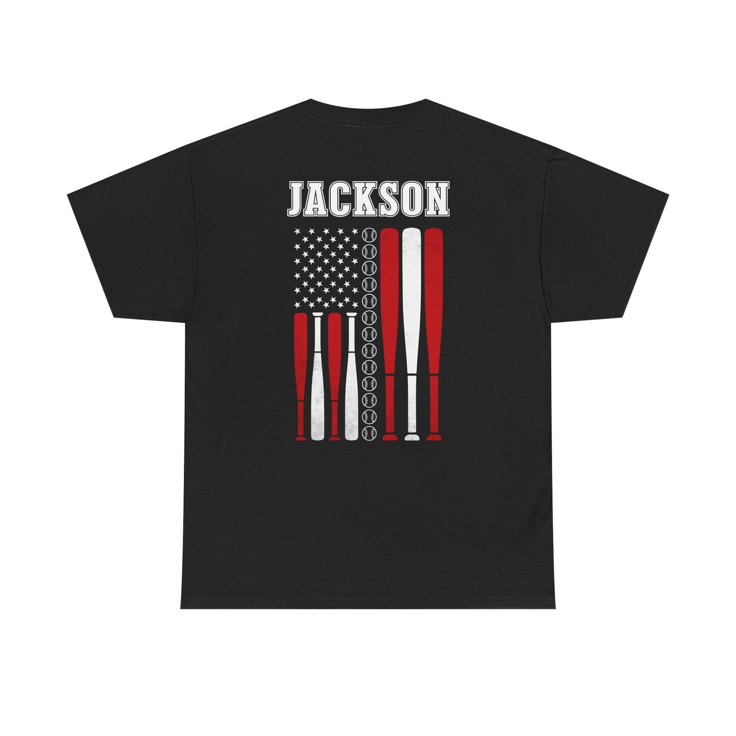 Baseball Team Flag T-Shirt | Personalized Name On Back
