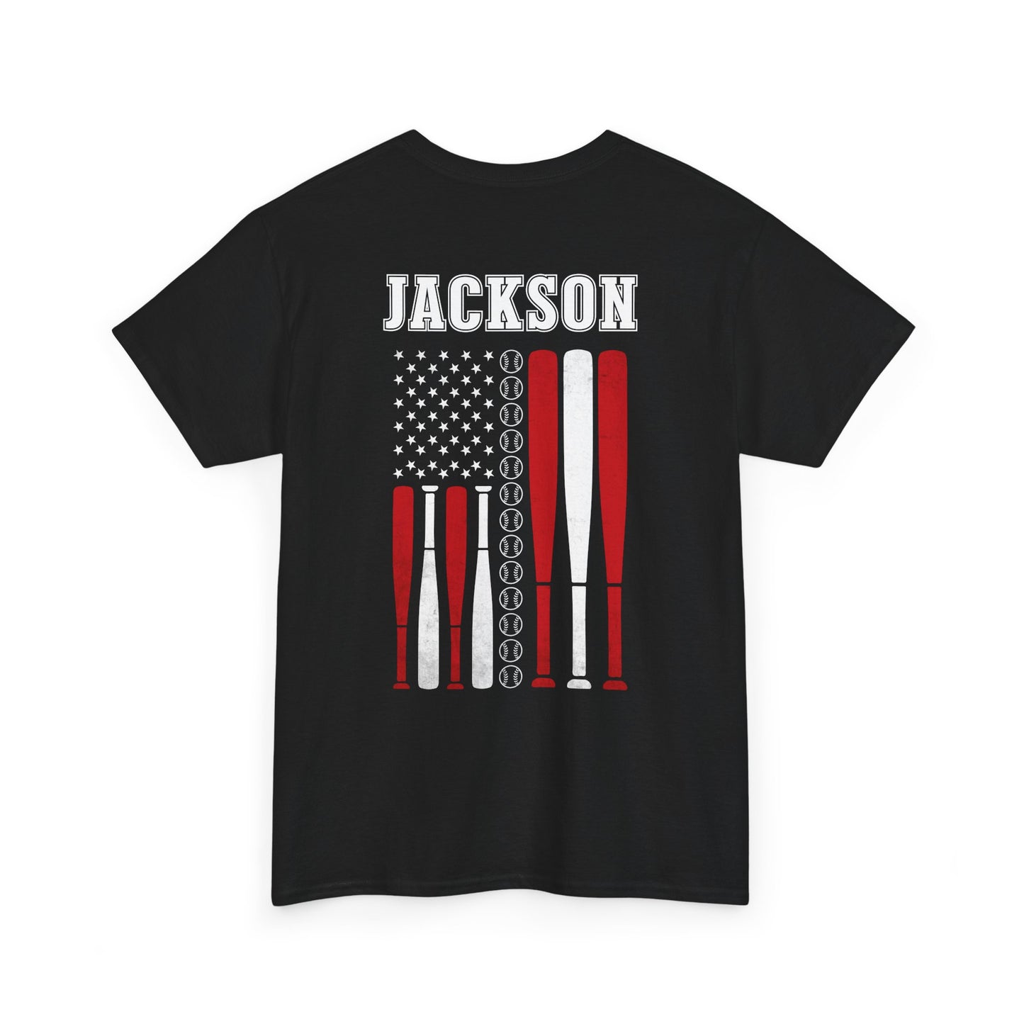 Baseball Team Flag T-Shirt | Personalized Name On Back