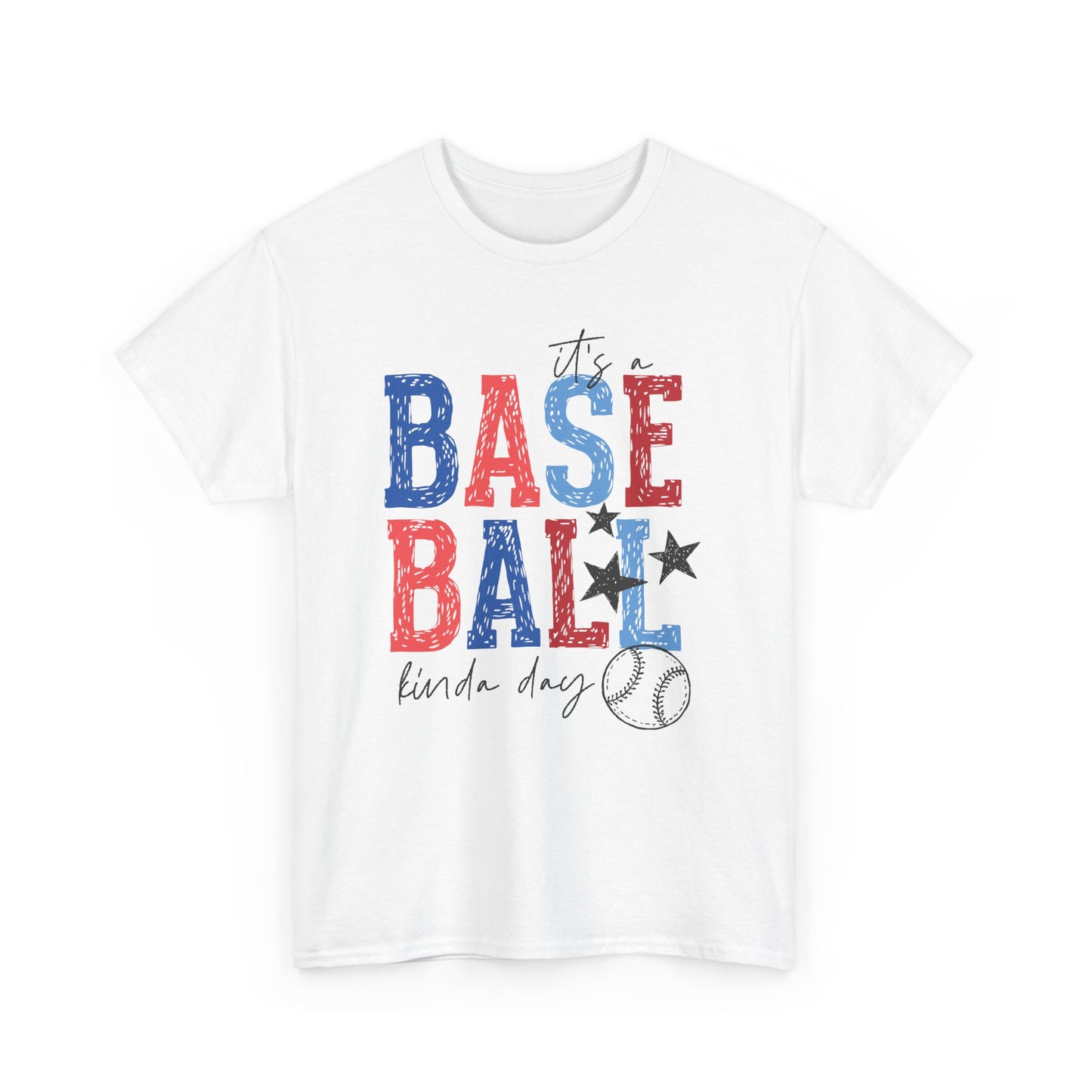 "Baseball Kinda Day" Patriotic Player Tee (Custom Name & Number On Back)
