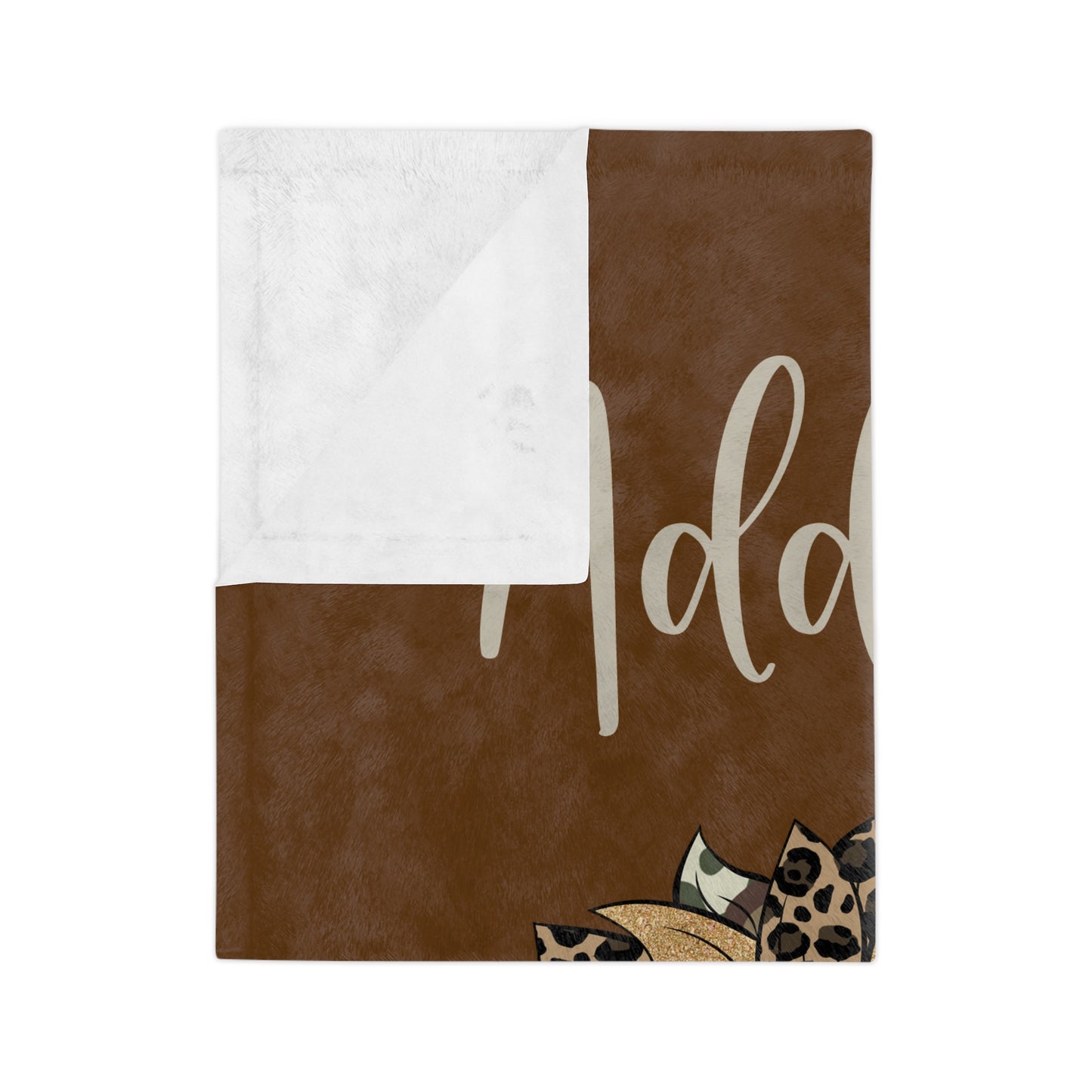 Personalized Brown Sunflower Blanket