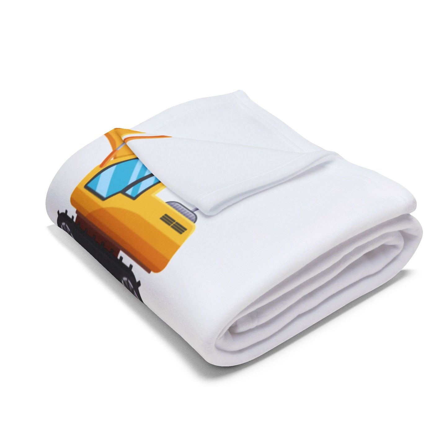 Personalized Construction, Heavy Equipment Blanket For Kids