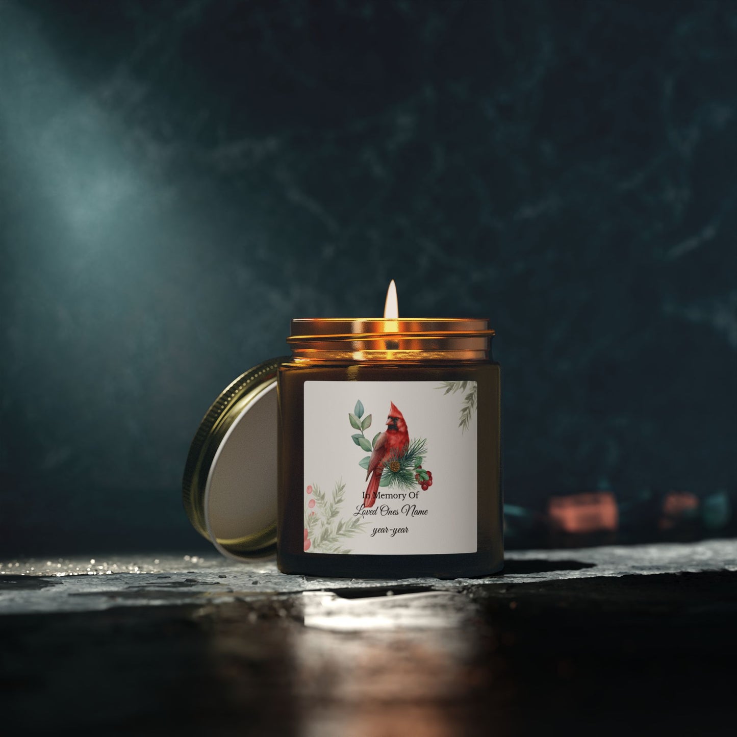 Cardinal Memorial Candle (4oz & 9oz) | Multiple Scents | 2 Colors