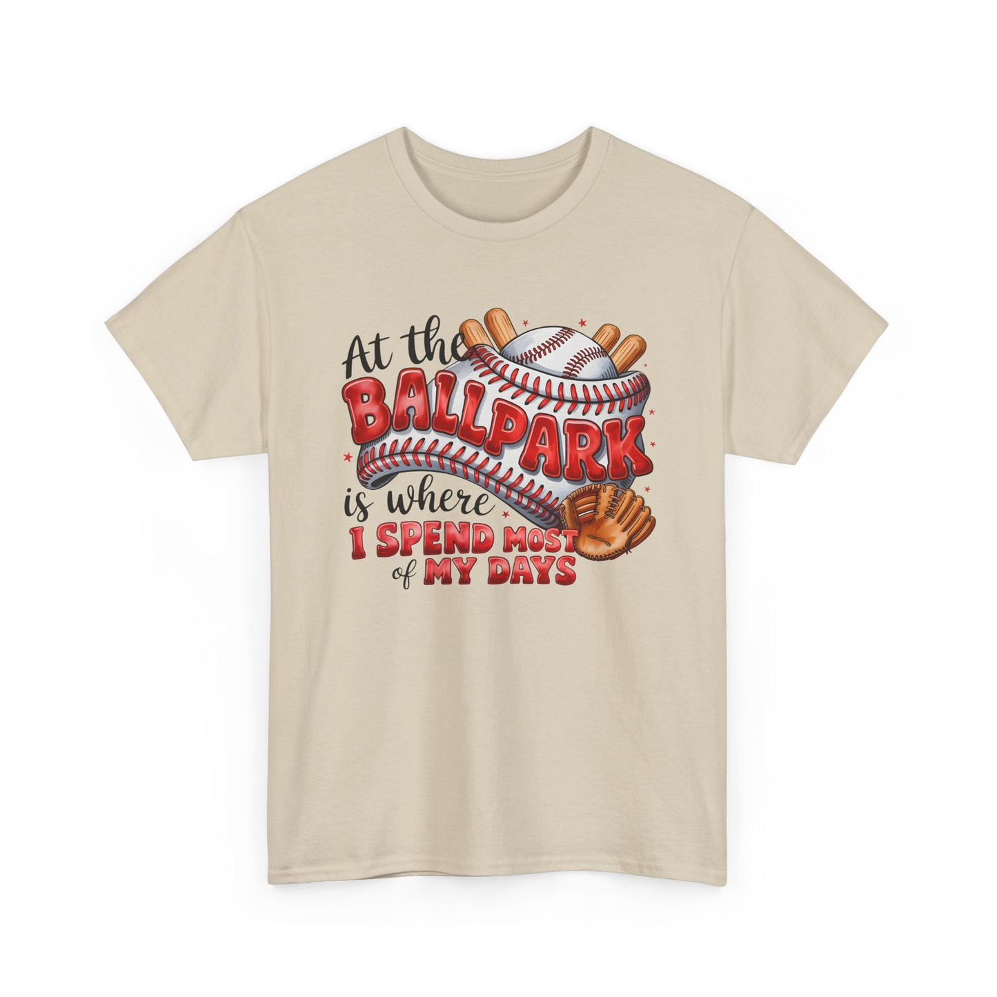 “At the Ballpark is Where I Spend Most of My Days” | Personalized Name & Back Number