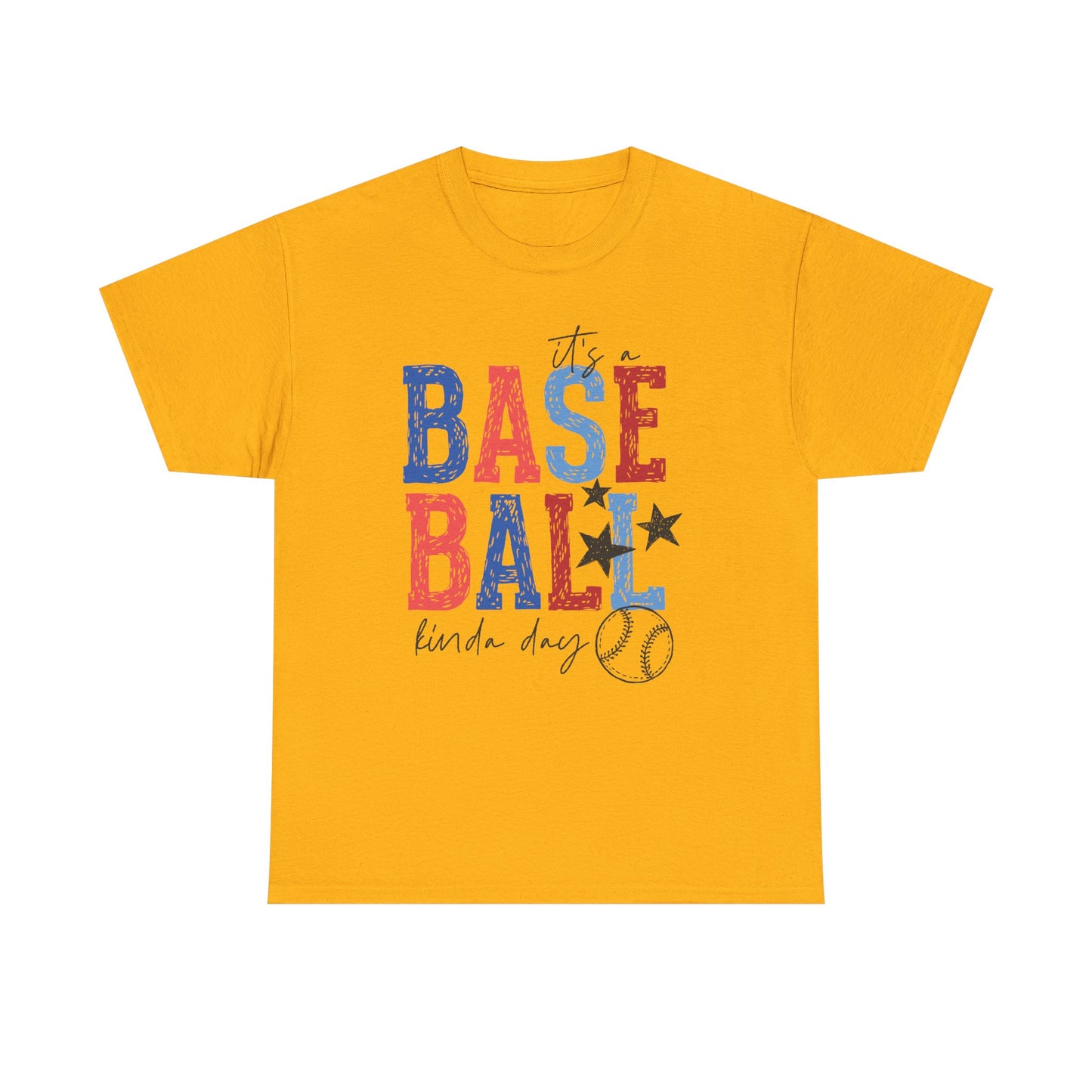 "Baseball Kinda Day" Patriotic Player Tee (Custom Name & Number On Back)
