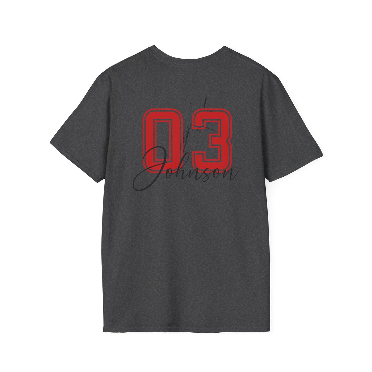 Grunge Baseball Mom T-Shirt – Personalized Jersey Number & Name Back