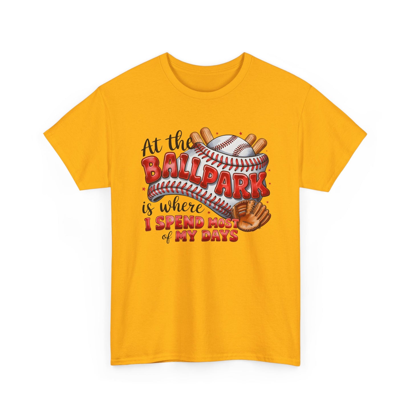 “At the Ballpark is Where I Spend Most of My Days” | Personalized Name & Back Number