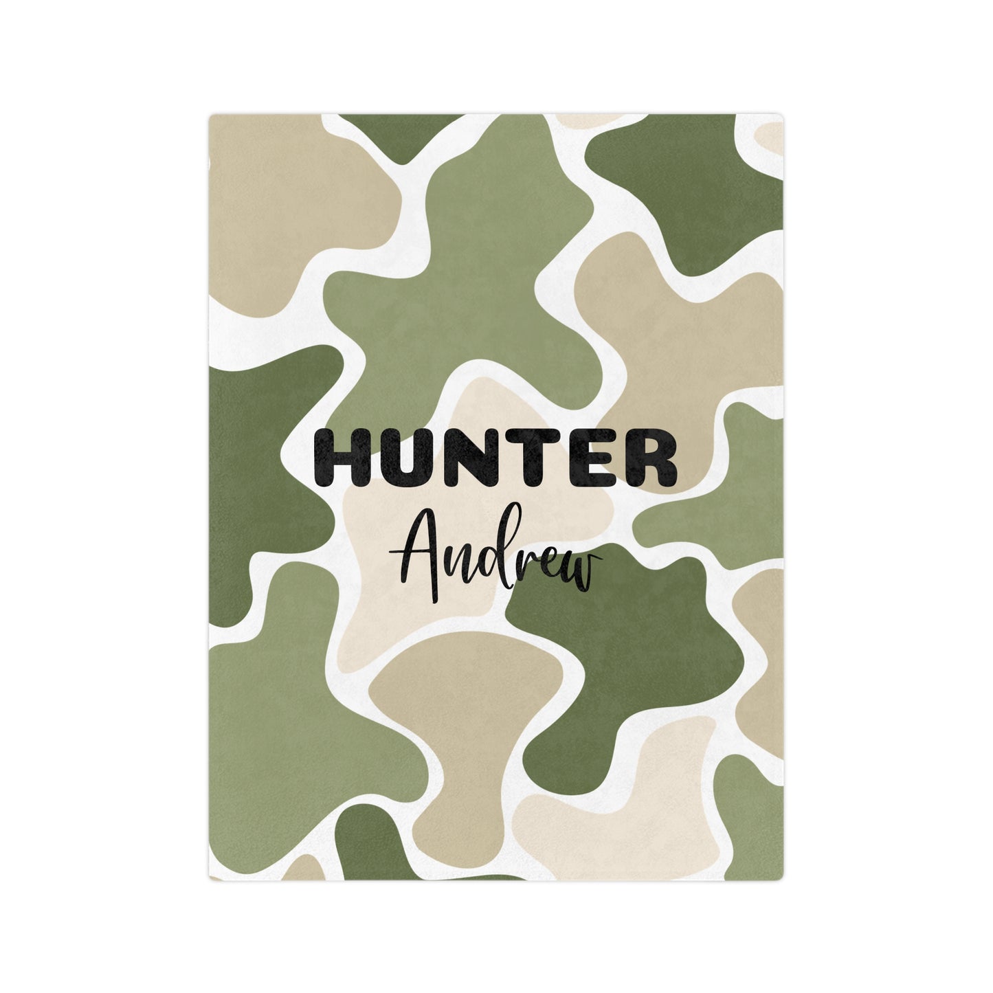Personalized Camo Microfiber Blanket