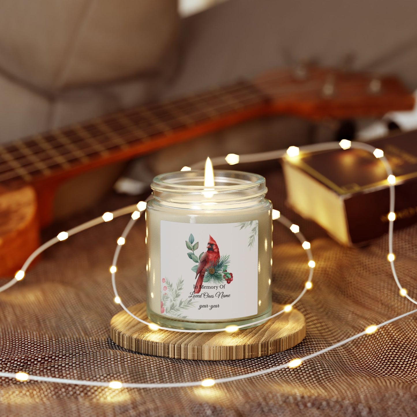 Cardinal Memorial Candle (4oz & 9oz) | Multiple Scents | 2 Colors