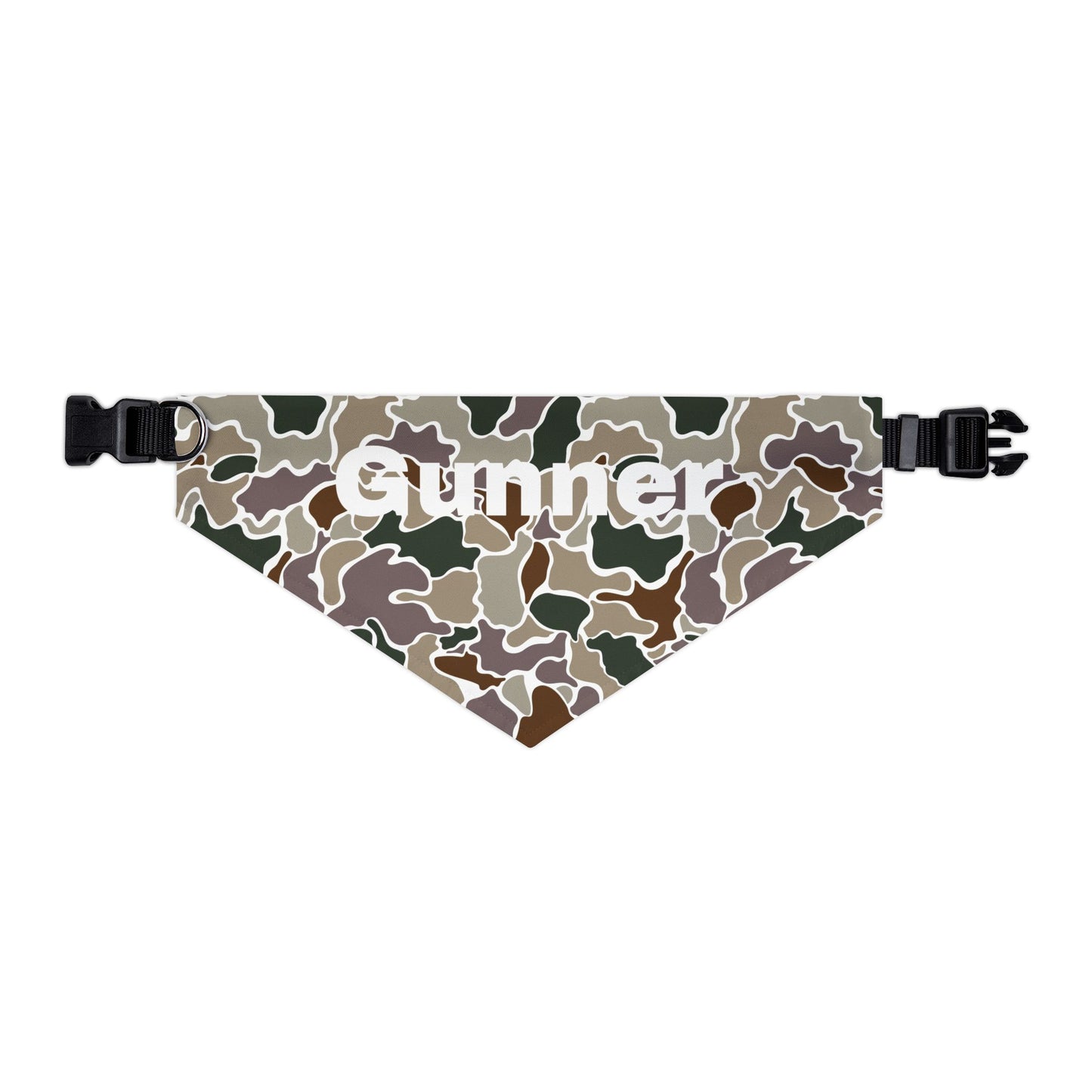 Duck Camo Pet Bandana Collar | Custom Name