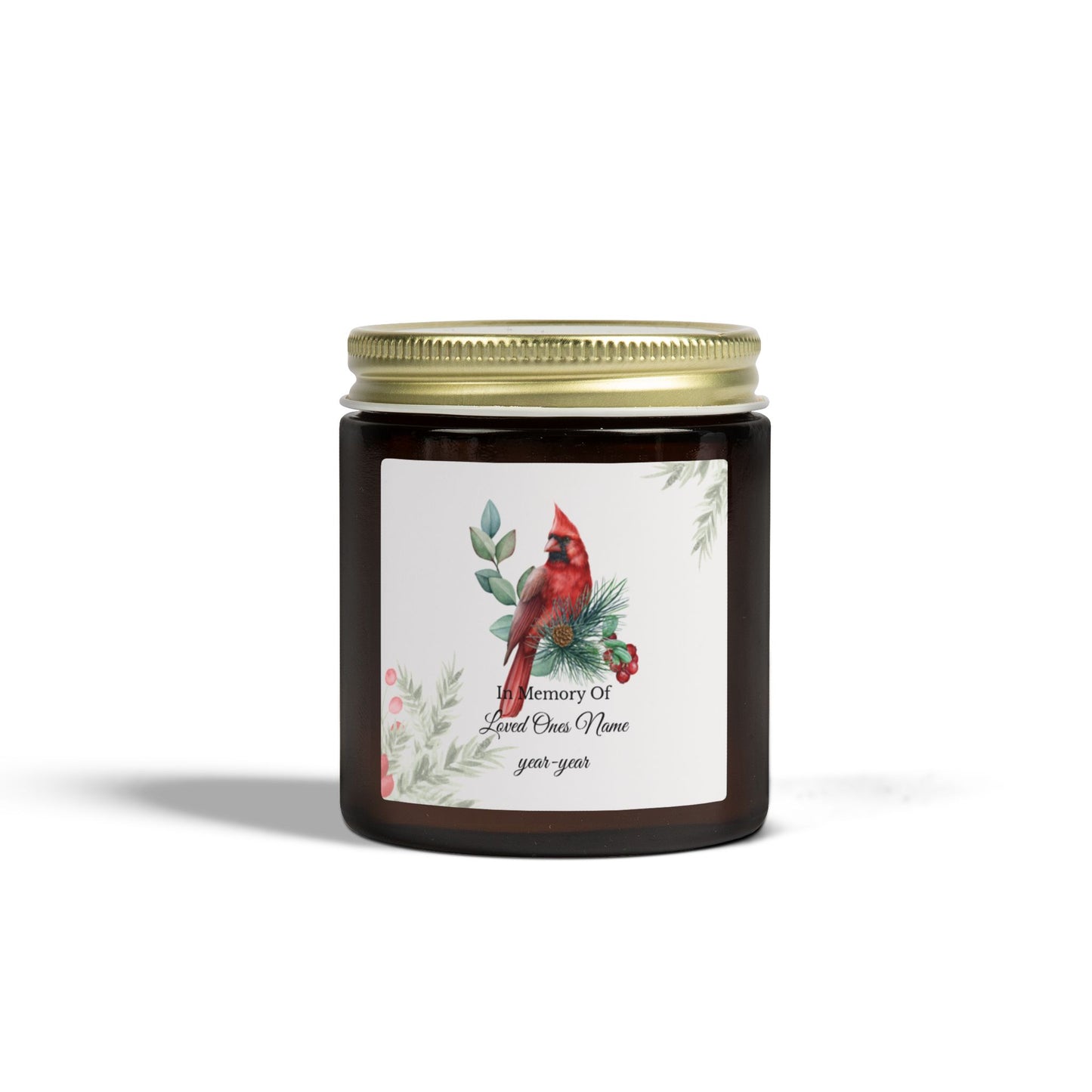 Cardinal Memorial Candle (4oz & 9oz) | Multiple Scents | 2 Colors