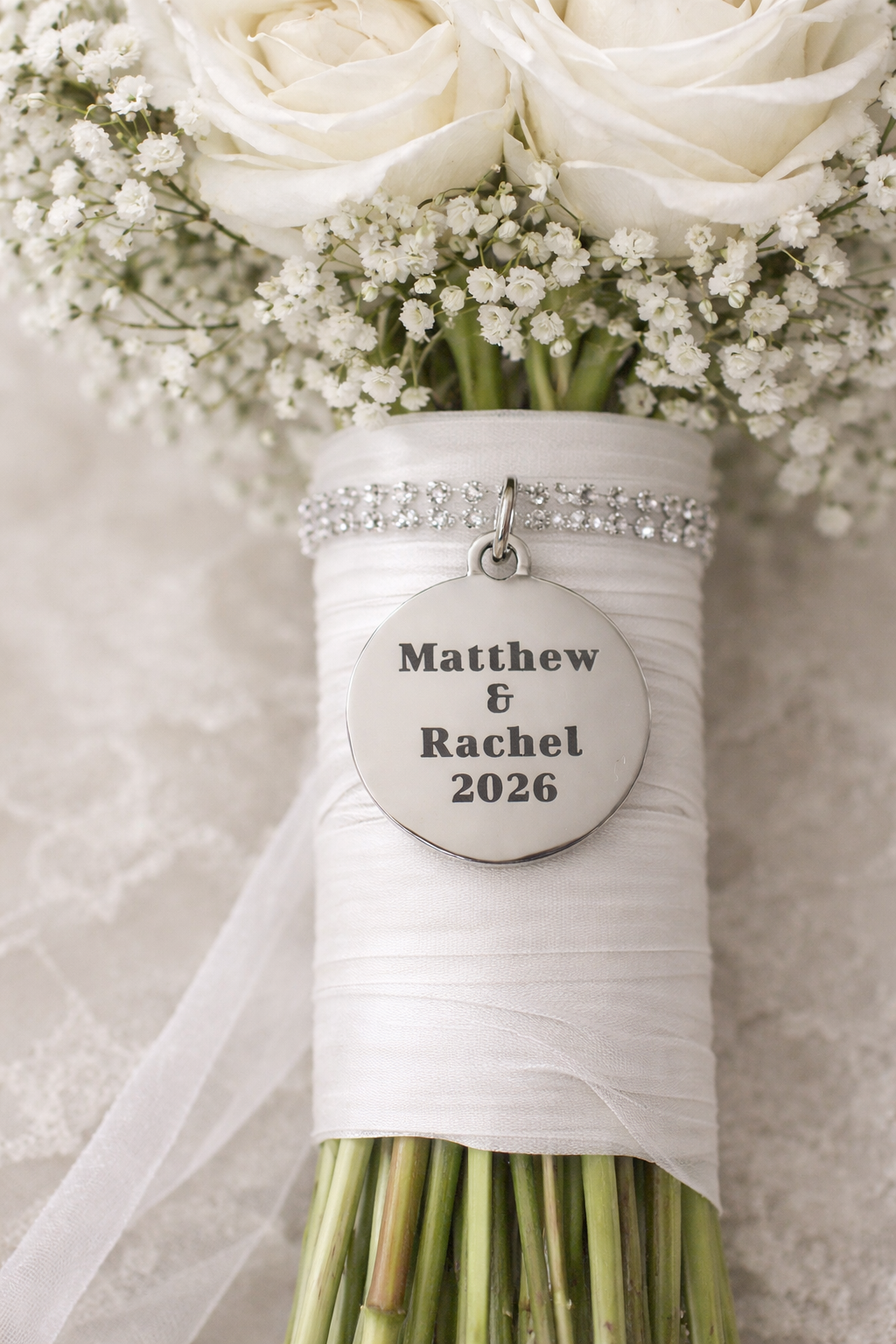 💍 Personalized Wedding Bouquet Charm | A Keepsake to Hold Close
