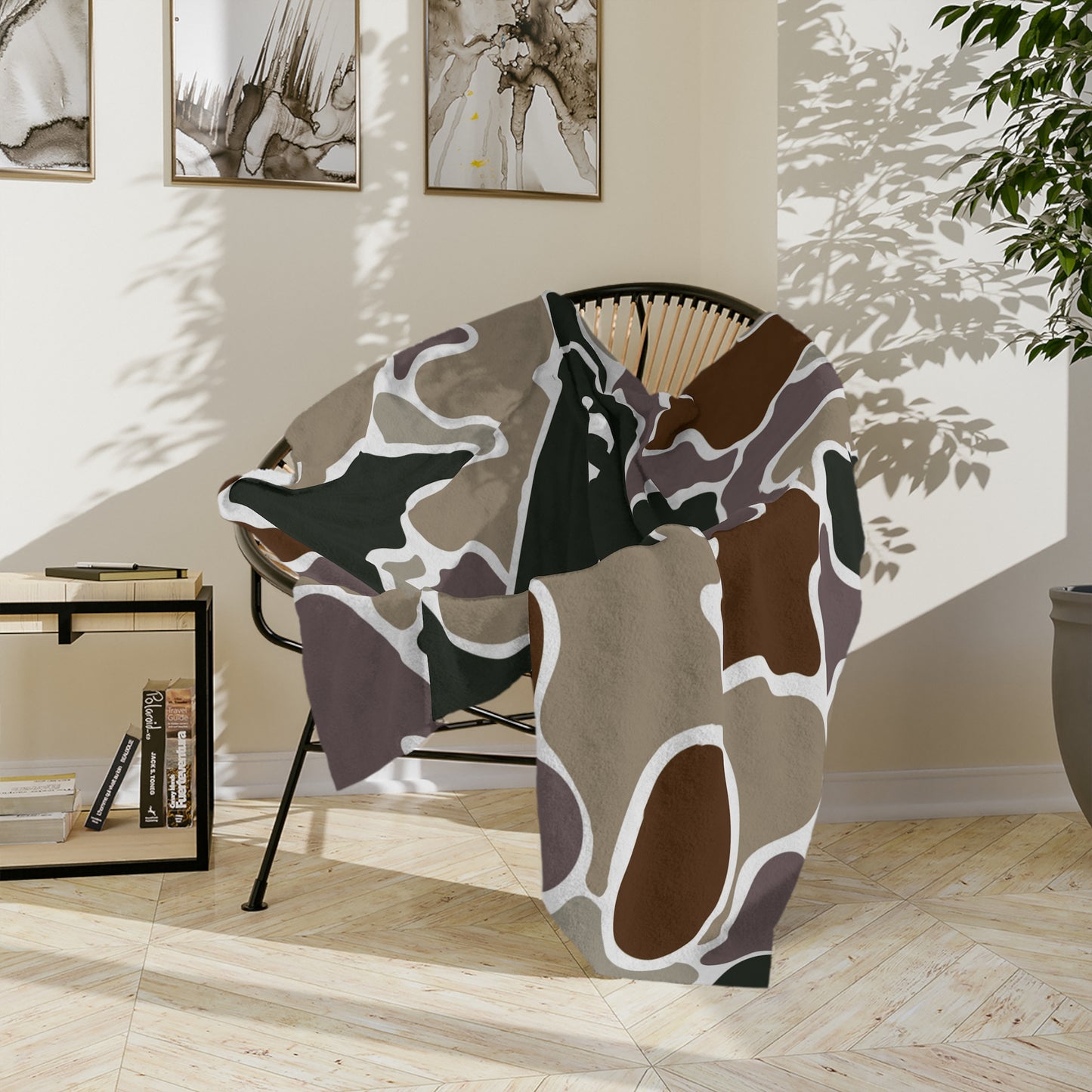 Personalized Camo Velveteen Microfiber Blanket