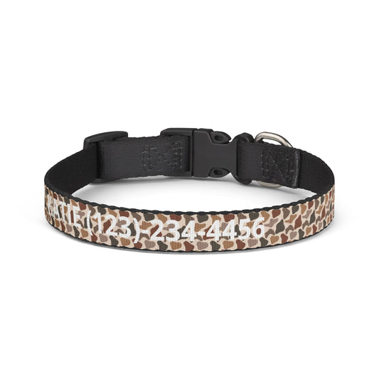 Duck Camo Dog Collar | Custom Name & Phone Number | Durable Snap Collar for Outdoor Dogs