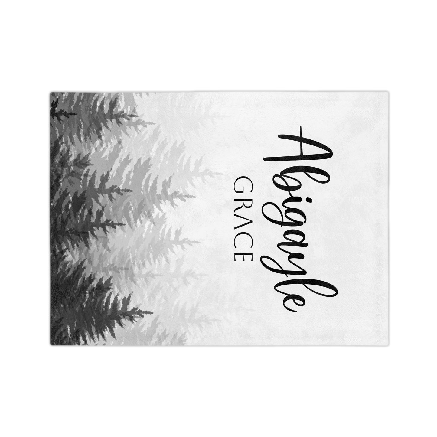 Personalized Forest Name Blanket