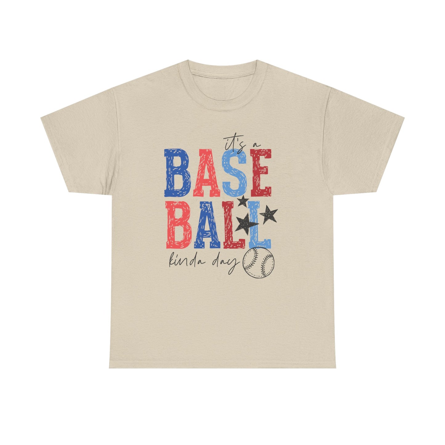"Baseball Kinda Day" Patriotic Player Tee (Custom Name & Number On Back)