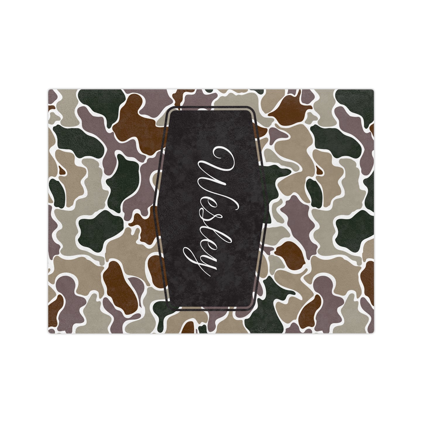 Personalized Camo Microfiber Blanket