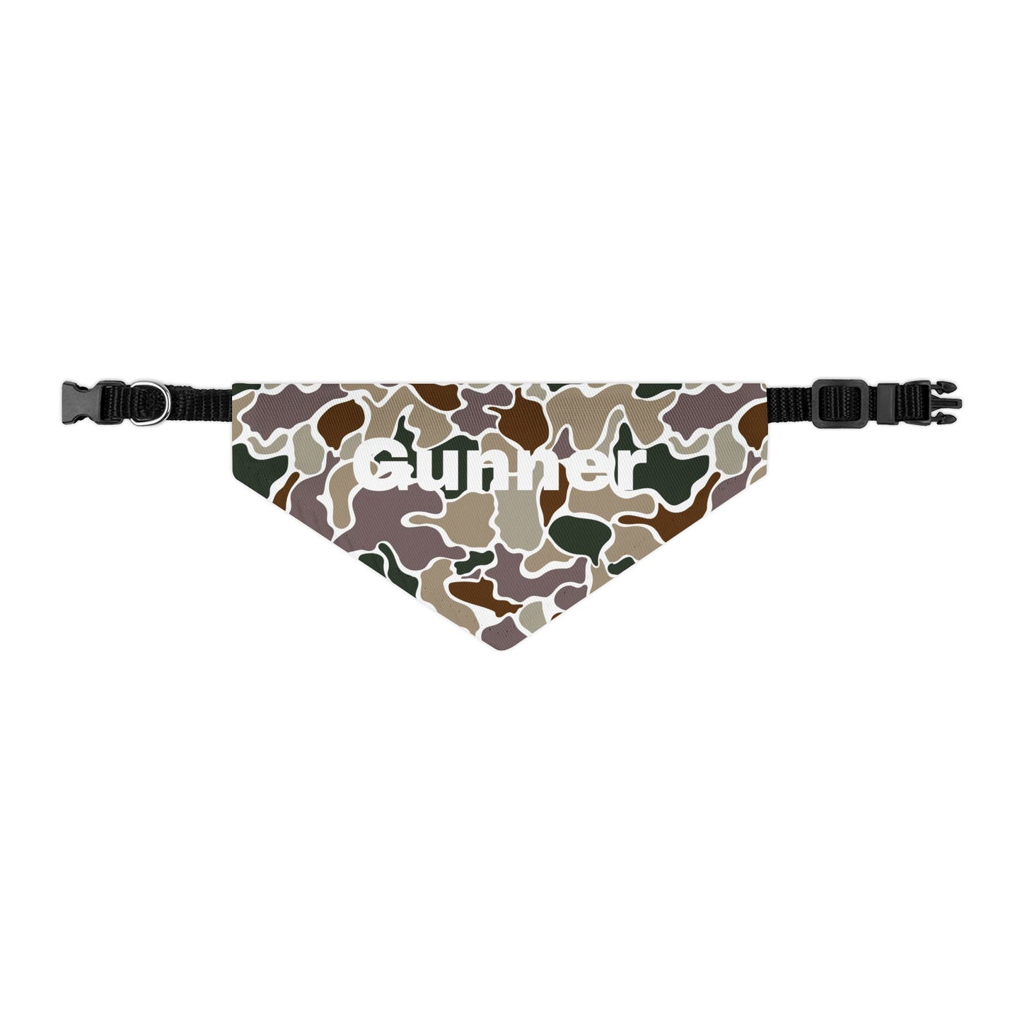 Duck Camo Pet Bandana Collar | Custom Name