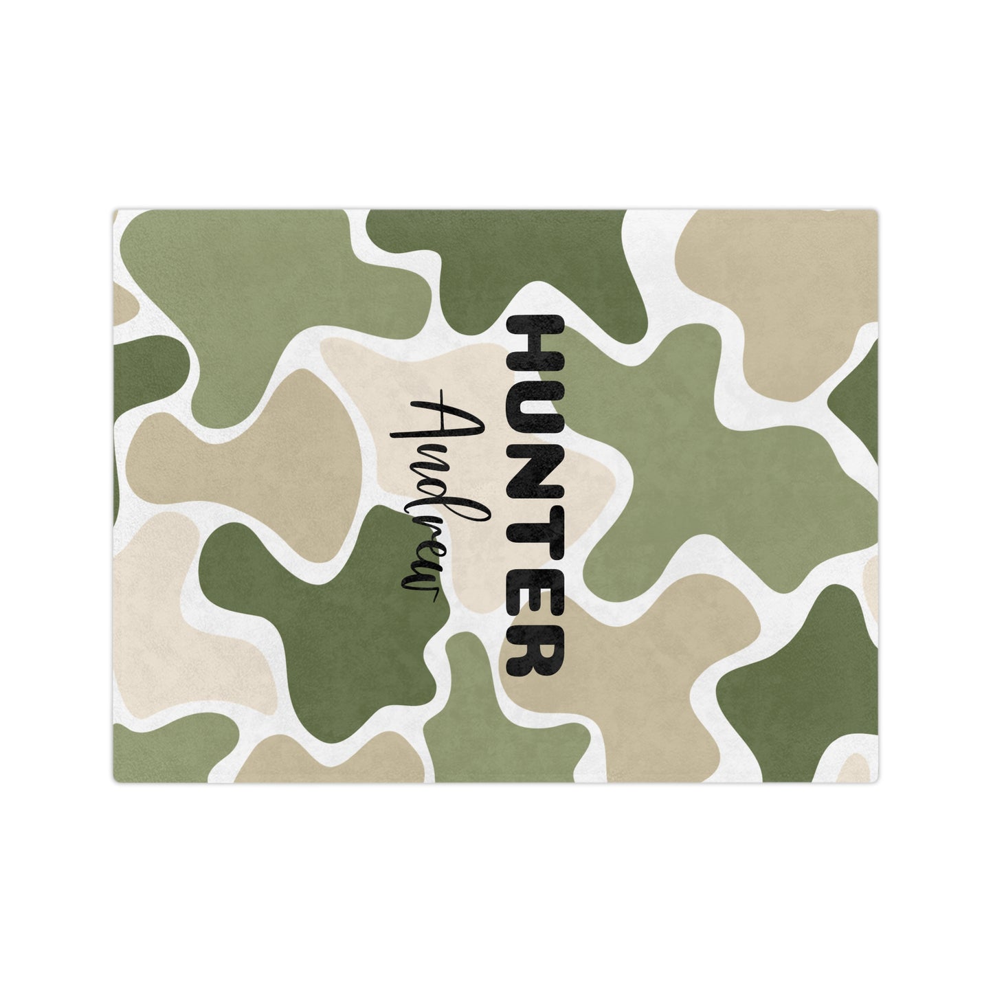 Personalized Camo Microfiber Blanket